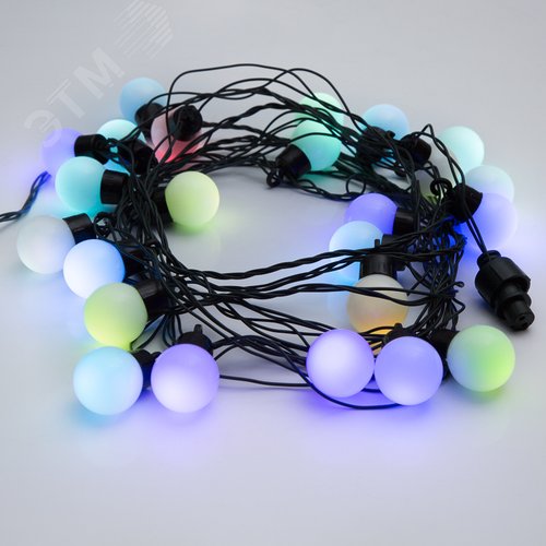 Гирлянда Шарики 30 мм, 5 м, темно-зеленый ПВХ 25 диодов, RGB - NEON-NIGHT