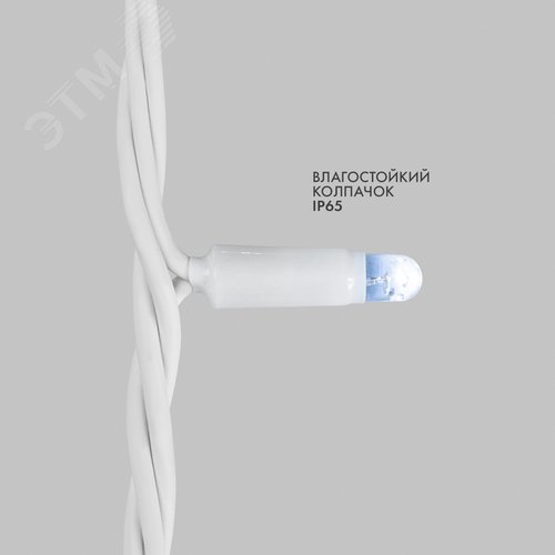 Гирлянда Нить 10 м, с эффектом мерцания, белый ПВХ, 230 В, белый 3