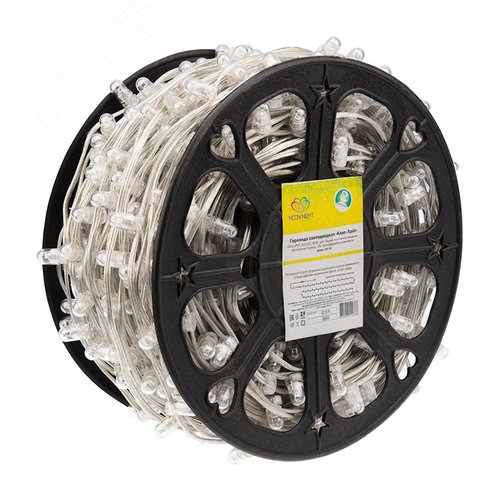 Гирлянда LED клип-лайт 12 V, прозрачный ПВХ, 150 мм, диоды белые 5