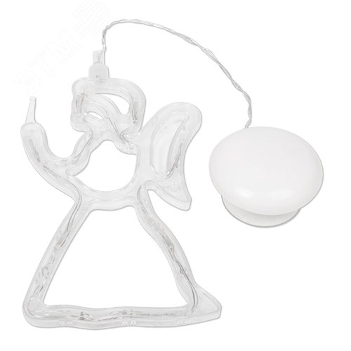 Фигура домашняя светодиодная Ангелок на присоске с подвесом тепло-белый (501-015) 2