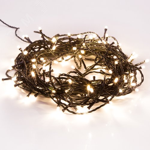 Гирлянда Твинкл Лайт 4 м, темно-зеленый ПВХ, 25 LED, тёплый белый