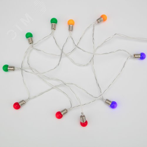 Гирлянда светодиодная мини-лампочки 1.5 м, 10 LED, прозрачный ПВХ, свечение мультиколор, 2 х АА батарейки не в комплекте - фото 6