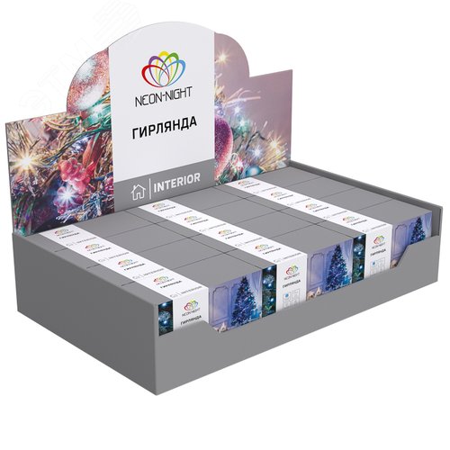 Гирлянда Твинкл Лайт 6 м, прозрачный ПВХ, 40 LED, белый 6