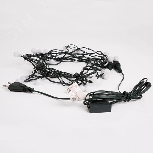 Гирлянда Шарики 15 мм, 5 м, темно-зеленый ПВХ, 30 диодов, RGB 5