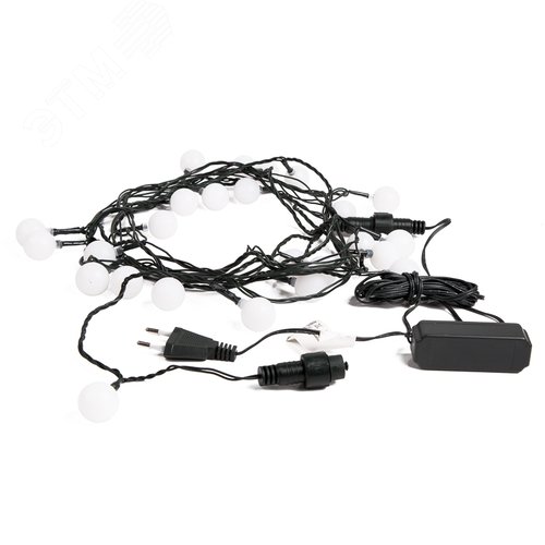 Гирлянда Шарики 25 мм, 5 м, темно-зеленый ПВХ, 25 диодов, RGB 4