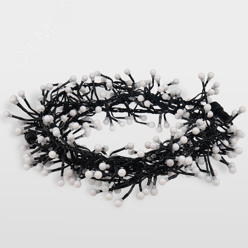 Гирлянда Мишура LED 3 м, темно-зеленый ПВХ, 288 диодов, белый + тёплый белый