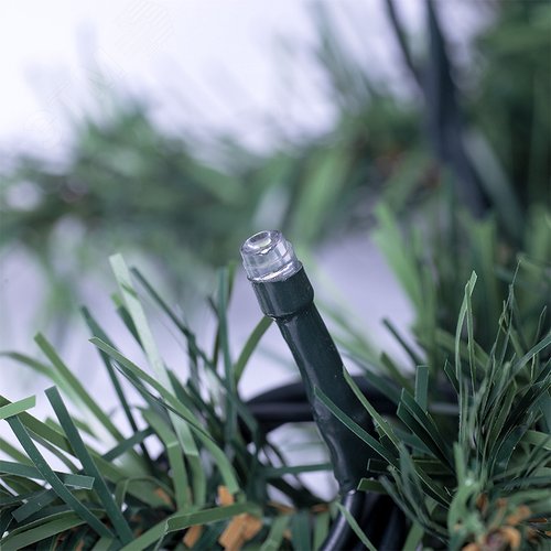 Шлейф еловый искусственный 2,7 м теплое белое свечение 80 LED - фото 6