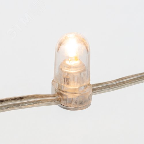Гирлянда LED клип-лайт 12 V, прозрачный ПВХ, 150 мм, диодов тёплый белый, Flashing белый - фото 6