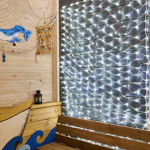 Гирлянда Сеть 2х1,5 м, свечение с динамикой, прозрачный ПВХ, 288 LED, 230 В, белый - фото 2