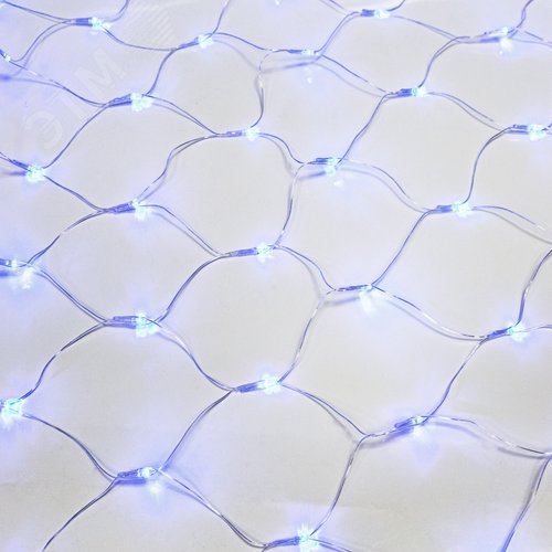 Гирлянда Сеть 1,5х1,5 м, прозрачный ПВХ, 150 LED синие - фото 7
