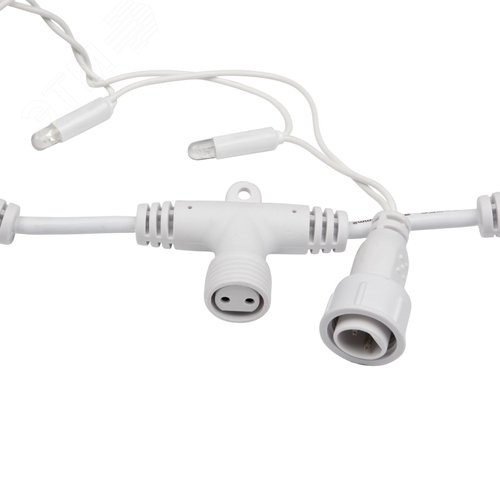 Гирлянда светодиодный Дождь 2х3 м, эффект мерцания, белый провод, 230 В, диоды белые 8