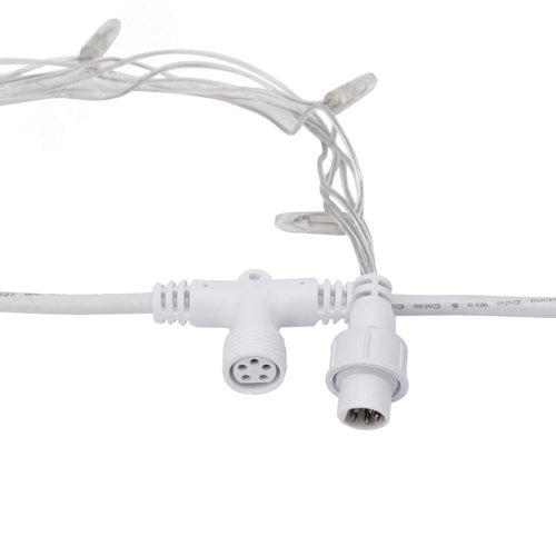 Гирлянда Светодиодный дождь 2х3 м, эффект водопада, прозрачный провод, 24 В, диоды белые 7