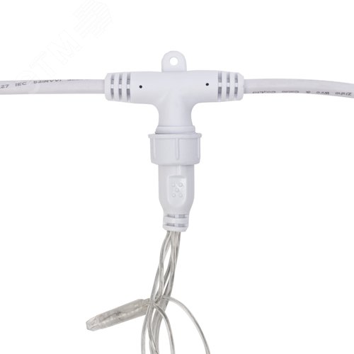 Гирлянда Светодиодный дождь 2х6 м, эффект водопада, прозрачный провод, 24 В, диоды белые 6