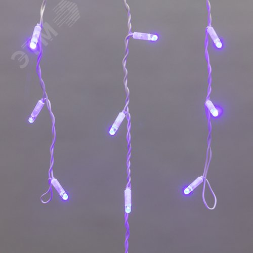 Гирлянда Айсикл Бахрома светодиодный, 1,8 х 0,5 м, белый провод, 230 В, диоды синие, 48 LED