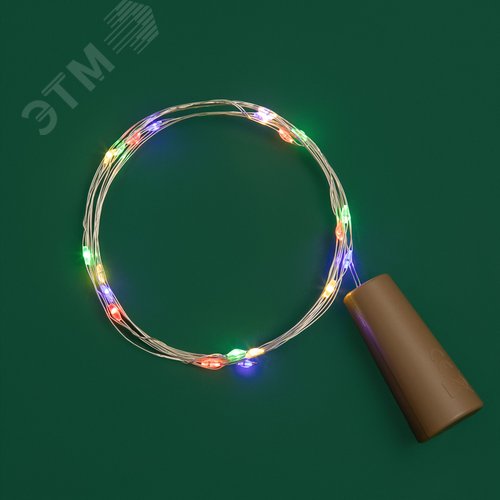 Гирлянда домашняя Роса с пробкой 2 м, 20 LED, цвет свечения мультиколор, 3хLR44 в комплекте NEON-NIGHT (302-029) - фото 5
