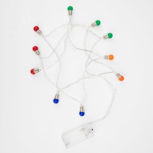 Гирлянда светодиодная мини-лампочки 1.5 м, 10 LED, прозрачный ПВХ, свечение мультиколор, 2 х АА батарейки не в комплекте - фото 7