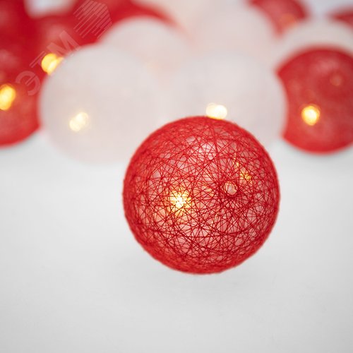 Фонарики тайские Магия 3,5 м, прозрачный ПВХ, 20 LED, теплый белый, питание 2 х АА батарейки не в комплекте - фото 6