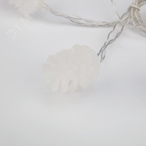Гирлянда светодиодная Шишки 1,5 м, 10 LED, прозрачный ПВХ, свечение теплый белый, 2 х АА батарейки не в комплекте - фото 6