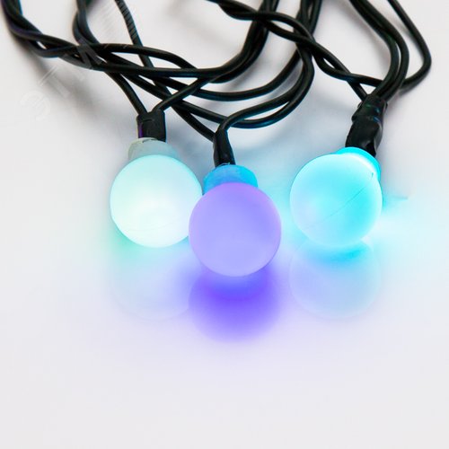 Гирлянда Шарики 15 мм, 5 м, темно-зеленый ПВХ, 30 диодов, RGB 4