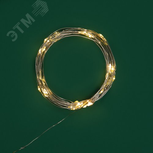 Гирлянда Роса 5 м, 50 LED, USB, теплое белое свечение - фото 5