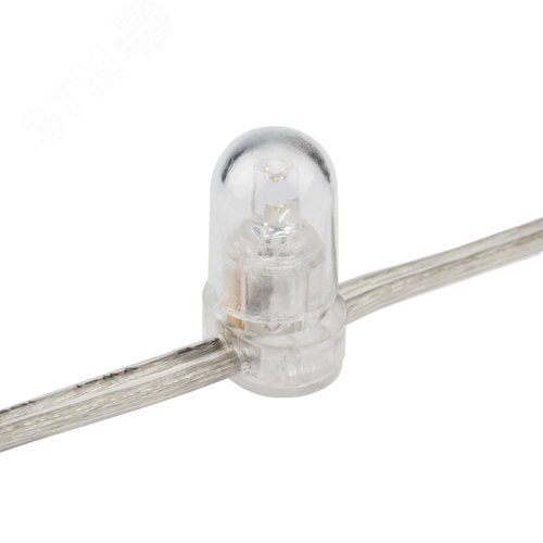 Гирлянда LED клип-лайт 12 V, прозрачный ПВХ, 150 мм, диодов тёплый белый, Flashing белый - фото 7