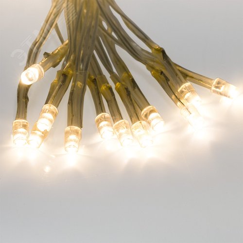 Гирлянда Сеть 1,5х1,5 м, прозрачный ПВХ, 150 LED тёплый белый - фото 8