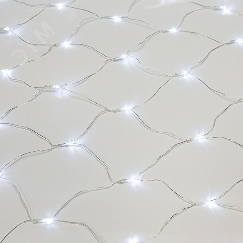 Гирлянда Сеть 1,8х1,5 м, прозрачный ПВХ, 180 LED белые - фото 5
