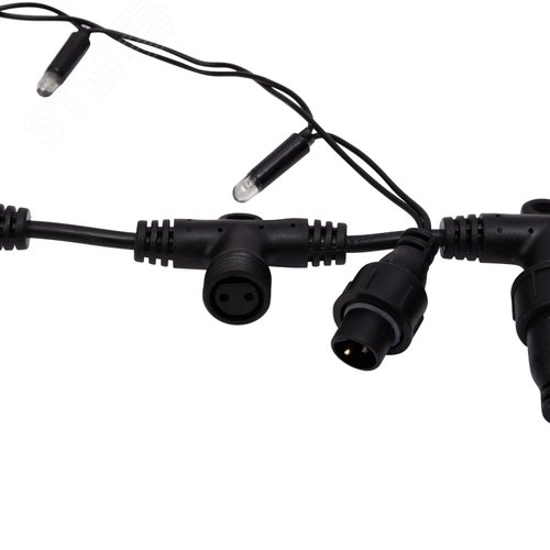 Гирлянда светодиодный Дождь 2х6 м, постоянное свечение, черный провод, 230 В, диоды белые 7