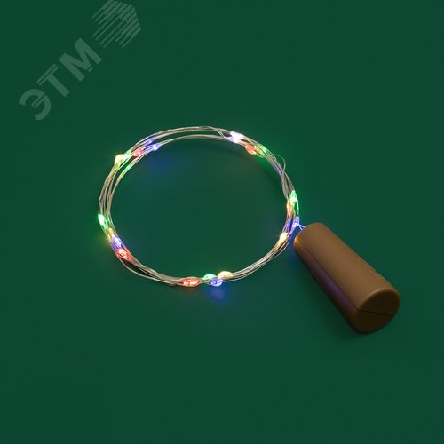 Гирлянда домашняя Роса с пробкой 2 м, 20 LED, цвет свечения мультиколор, 3хLR44 в комплекте NEON-NIGHT (302-029) - фото 6