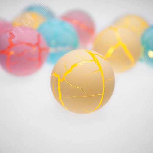 Гирлянда светодиодная карамельки 1.5 м, прозрачный ПВХ, 10 LED, теплый белый, питание 2 х АА батарейки не в комплекте 7