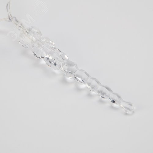 Гирлянда светодиодная Сосульки 1,5 м, 10 LED, прозрачный ПВХ, свечение белый, 2 х АА батарейки не в комплекте - фото 6