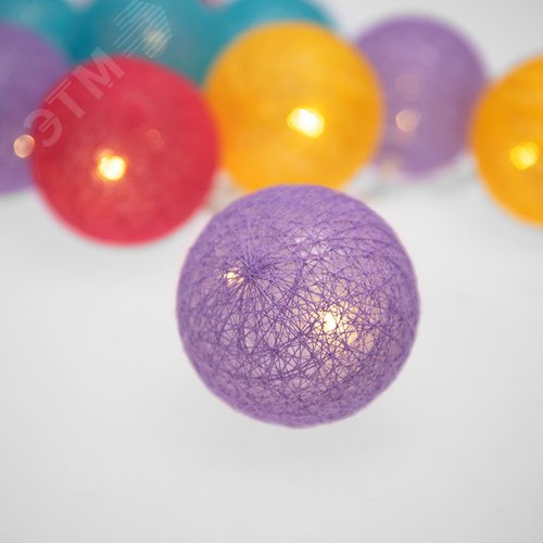 Фонарики тайские фейерверк 1,5 м, прозрачный ПВХ, 10 LED, теплый белый, питание 2 х АА батарейки не в комплекте - фото 7