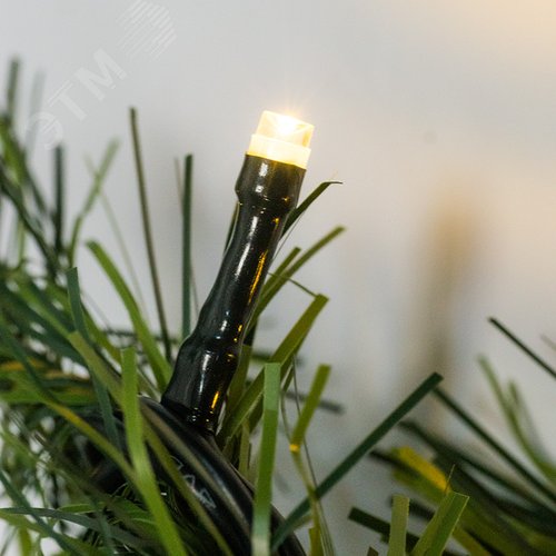 Шлейф еловый искусственный 2,7 м теплое белое свечение 80 LED - фото 7
