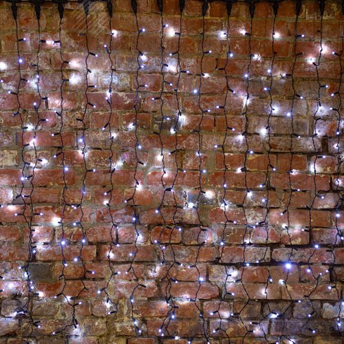 Гирлянда светодиодный Дождь 2х3 м, постоянное свечение, черный провод, 230 В, диоды белые 2