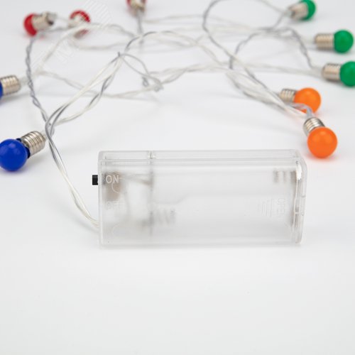 Гирлянда светодиодная мини-лампочки 1.5 м, 10 LED, прозрачный ПВХ, свечение мультиколор, 2 х АА батарейки не в комплекте - фото 9
