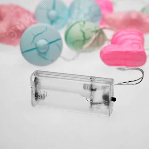Гирлянда светодиодная Новый Год 1,5 м, прозрачный ПВХ, 10 LED, теплый белый, питание 2 х АА батарейки не в комплекте - фото 8