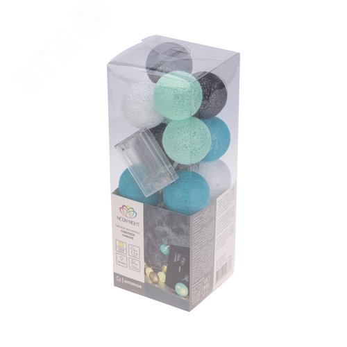 Фонарики Тайские северное сияние 3,5 м, прозрачный ПВХ, 20 LED, тёплый белый 6