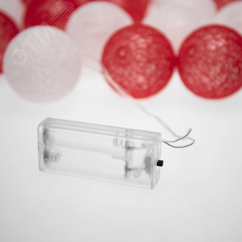 Фонарики тайские Магия 3,5 м, прозрачный ПВХ, 20 LED, теплый белый, питание 2 х АА батарейки не в комплекте - фото 8