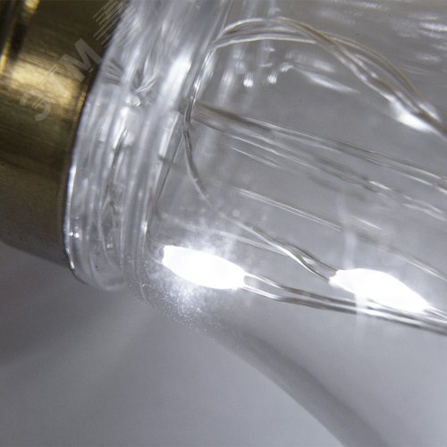 Гирлянда домашняя светодиодная Ретро-лампы 3 м, белое свечение, батарейки 3хАА NEON-NIGHT (303-095) 4