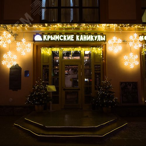 Фигура Снежинка тёплый белый, размер 55x55 см - фото 5