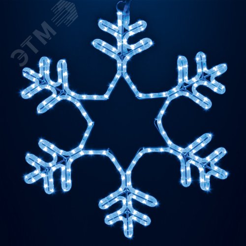 Фигура Снежинка LED Светодиодная, 55x55 см размер, синяя - фото 4