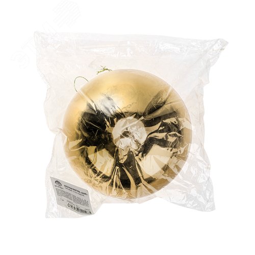 Фигура ёлочная Шар 15 см, золотой глянцевый 2