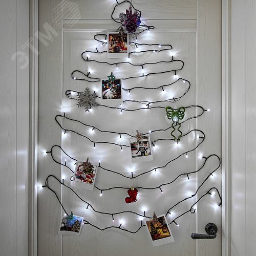 Гирлянда Твинкл Лайт 10 м, темно-зеленый ПВХ, 80 LED, белый 4