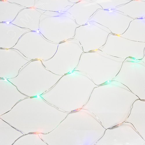 Гирлянда Сеть 1,5х1,5 м, прозрачный ПВХ, 150 LED мультиколор - фото 9