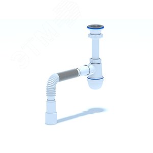 Сифон для умывальника АНИ 1 1/2'X40 с гибкой трубой 40х40/50 - АНИ пласт