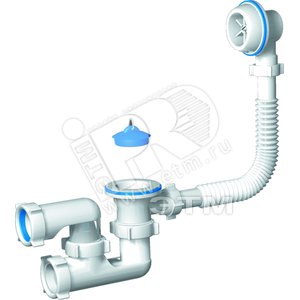 Сифон для ванны АНИ Варяг 1 1/2'x40 регулируемый пластмассовый выпуск - АНИ пласт