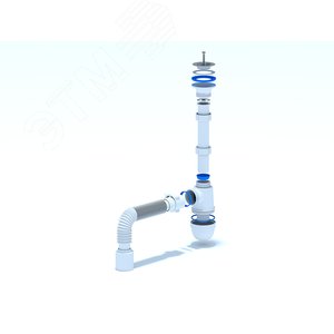 Сифон для умывальника АНИ 1 1/4'X40 с гибкой трубой 40х50 2