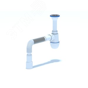 Сифон для умывальника АНИ 1 1/2'X40 с гибкой трубой 40х40/50 - АНИ пласт
