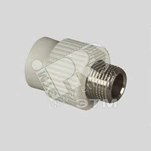 Муфта комбинированная 20 х 1/2‘ НР полипропиленовая PPR серая - FV-Plast