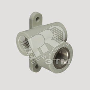 Водорозетка 20 х 1/2‘ ВР проходная полипропиленовая PPR серая - FV-Plast